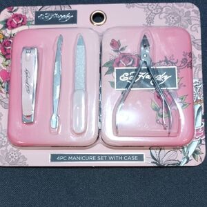 Ed Hardy Pink Floral Manicure Set